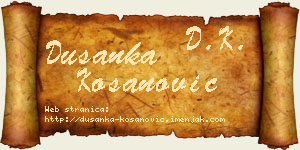 Dušanka Kosanović vizit kartica